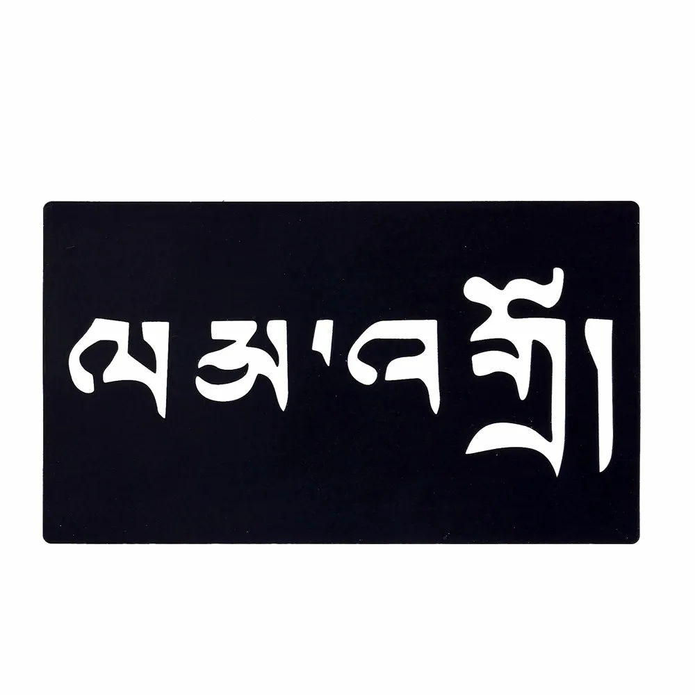 1pc DIY Tattoo Stencil for Henna Indian Woman Words Design Safeness Meaning Model Henna Stencil Face Body Art Tattoo Drawing G35