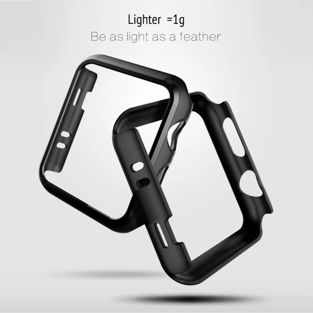 Ударопрочный черный корпус для часов iWatch S1/2/3/4 38/42/40/44 мм аксессуары защитный