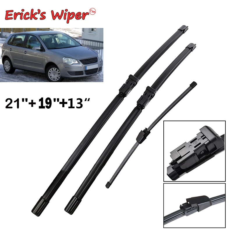 Erick's Wiper Front & Rear Wiper Blades Set For VW Polo 4 Hatchback Typ