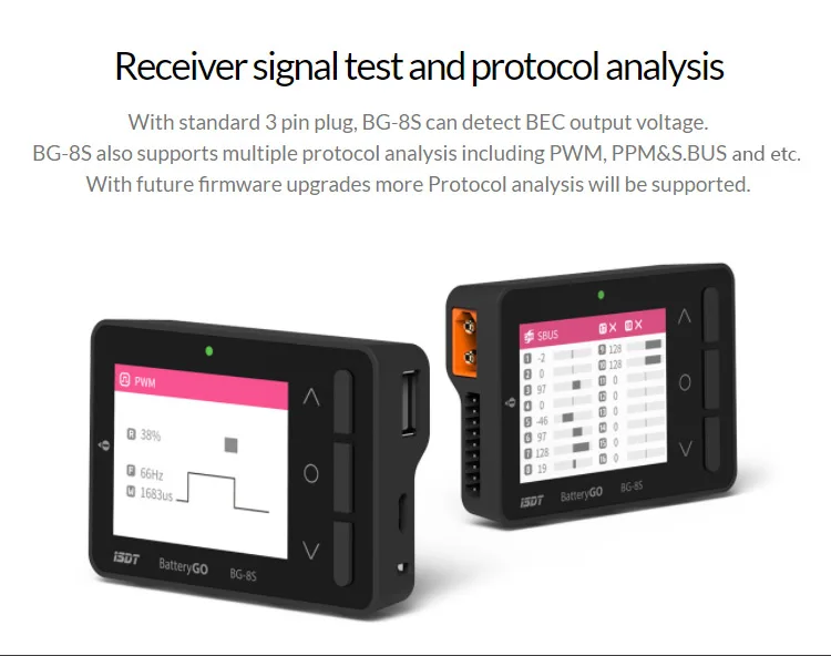 ISDT BattGo BG-8S Smart battery Checker балансировщик приемник тестер сигнала функция быстрой зарядки