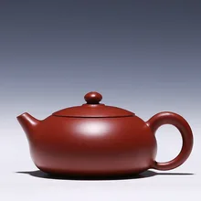 Flat beauty pot about 140CC authentic Yixing famous health teapot Dahongpao red clay ore POT H2015