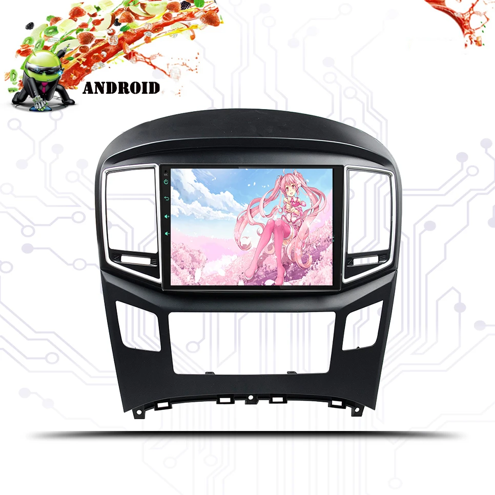 Sale 9" 2 DIN 1024*600 Android 9.1 Octa Core Fit HYUNDAI H1,Grand Starex,Travel,H-1 Cargo,iLOAD 2016 - 2018 Car DVD Player GPS Radio 5