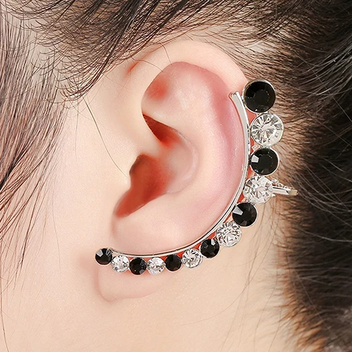 New Arrival Women Fashion Creative Rhinestone Ear Stud Cuff Clip Earrings Jewelry Charm | Украшения и аксессуары