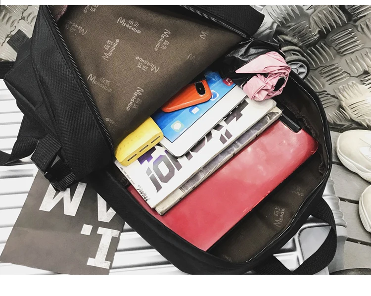 Menghuo 2pcs:set Backpack Bags for Teenager Girls Net Pocket Women School Bag Men Laptop Backpack Travel Bag Rucksack Mochilas_40
