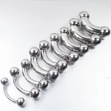 1 шт. Большой Калибр кольцо из нержавеющей стали Изогнутые Кольца Штанги PA кольцо для соска носа кольца, пирсинг тела, украшения