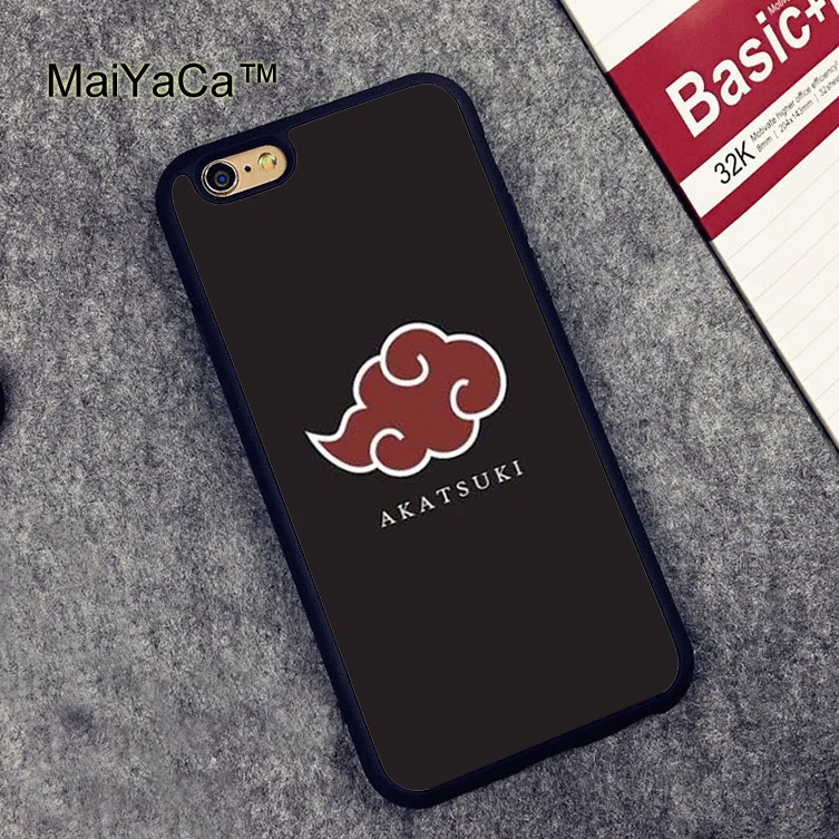 

MaiYaCa Akatsuki logo Naruto Newest Soft TPU Phone Cases For iphone 7 8 6 6S Plus X XR XS MAX 5 5S SE Cover Coque