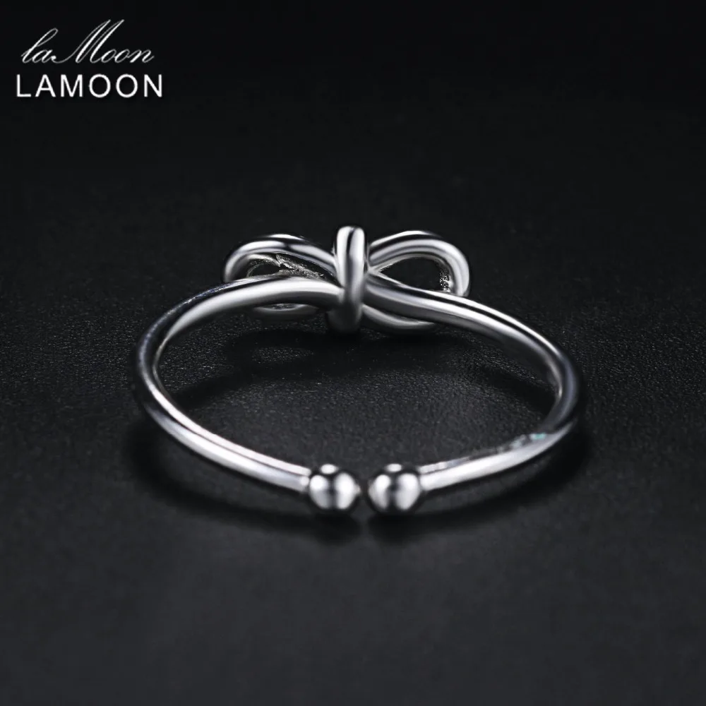 LAMOON 2018 New Lovely Cat Ears 925-Sterling-Silver Adjustable Rings S925 Fine Jewelry for Women Girls Gift Anti Allergy LMRY061
