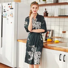 Сексуальный женский летний короткий халат юката леди вискоза мини-кимоно банное платье ночная рубашка пижама Mujer M-XL