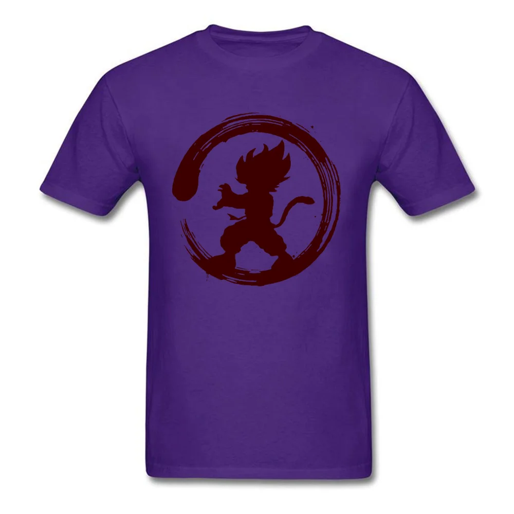 Футболка "Аниме" для мужчин Dragon Ball Z футболка горячая Распродажа взрослых Топы И Футболки круг Гоку сон Гохан футболка хлопок Одежда Манга в японском стиле - Цвет: Purple