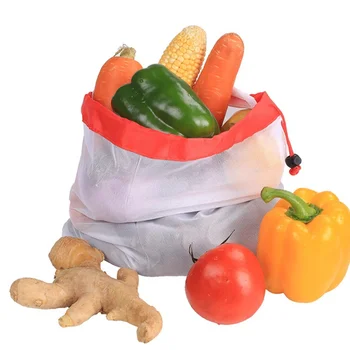 

6pcs Reusable Washable Eco Friendly Bags Fruit Vegetable Storage Bag Produce Bags For Grocery Shopping Storage