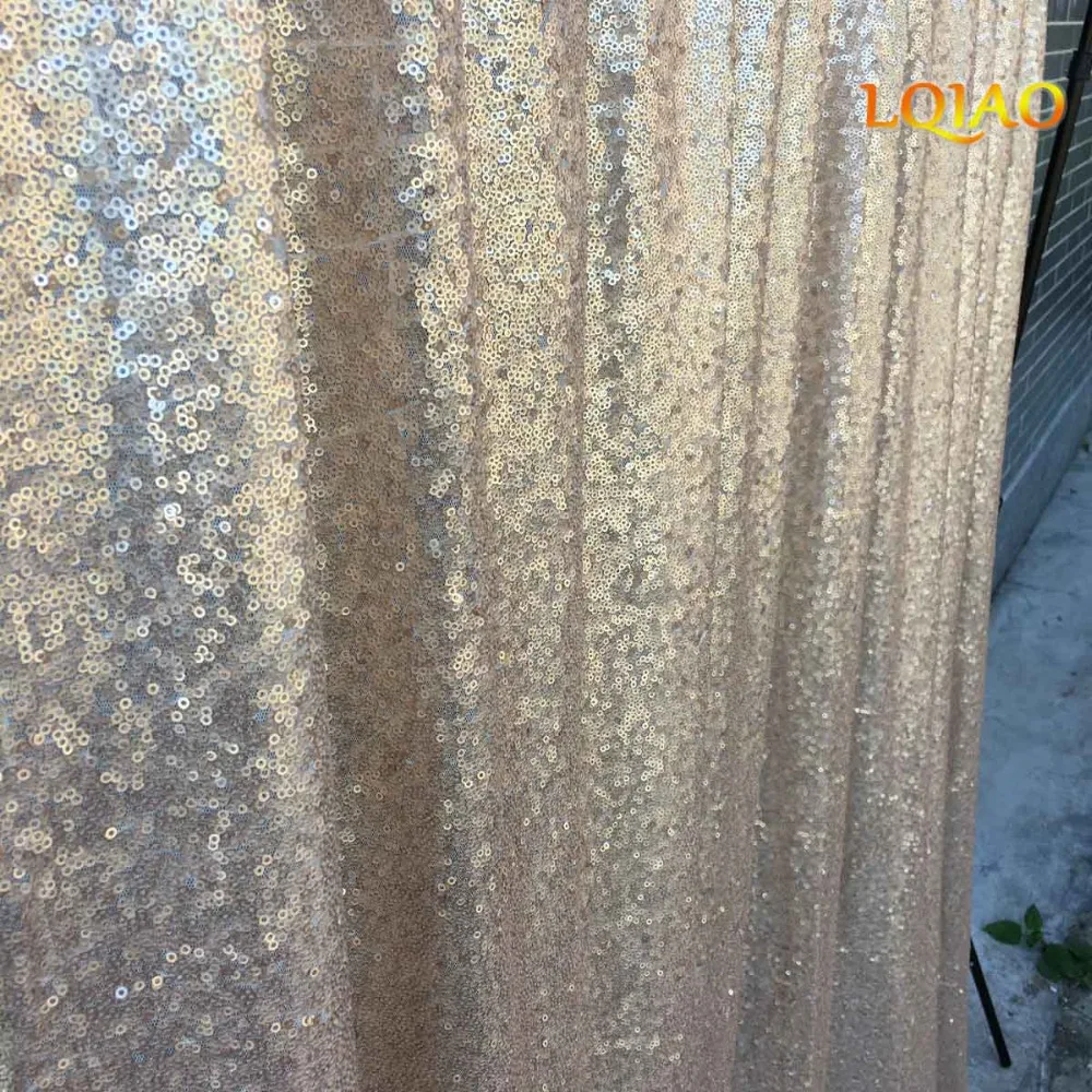 LQIAO шампанское блесток фон занавес 4x10ft Блестящий ткань фото стенд Свадьба День