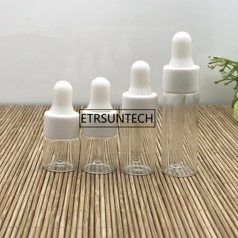 

1ml 2ml 3ml 5ml mini glass dropper bottle,Empty glass vial bottle clear oil dropper refillable bottle F1469