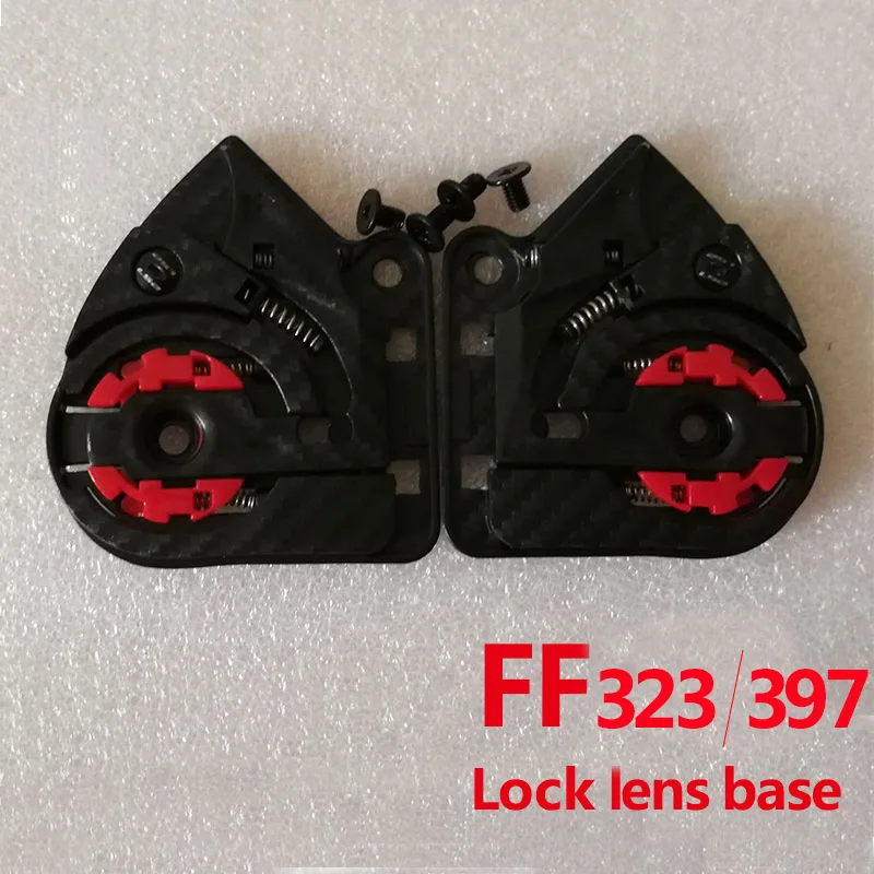 

A pair of LS2 FF323/397 carbon fiber motorcycle helmet visor glass base suitable for LS2 FF323 FF397 helmets lock lens mounts