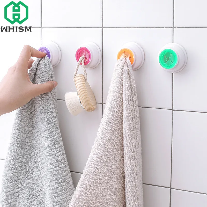 WHISM Wash Cloth Clip Wall Mount Scouring Pad Organizer Hand Towel