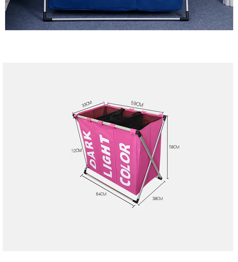 Складная корзина для стирки грязной одежды три сетки для ванной комнаты корзина для белья органайзер для домашнего офиса металлическая корзина для хранения
