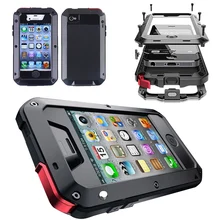 Heavy Duty Armor Shockproof Tough Hybrid Metal Anti Shock Proof Case for iPhone 4 s 4s 4g Phone Protective Cover Coque Capinha