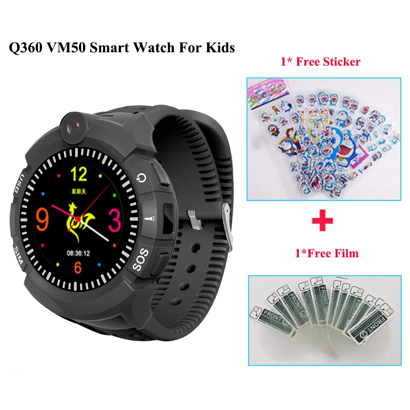 Vm50 Q360 Детские Смарт часы с камерой GPS WIFI местоположение ребенка smartwatch SOS анти