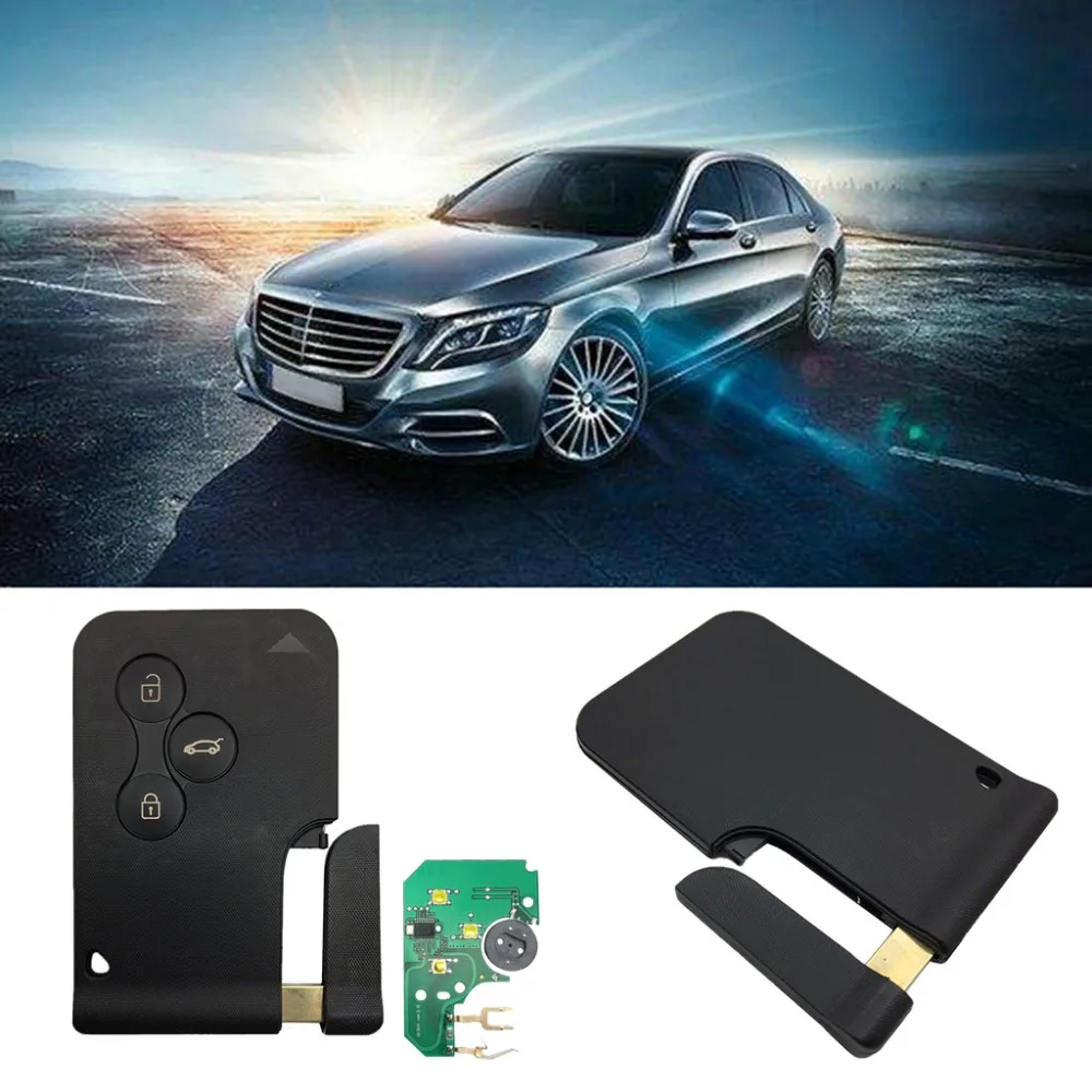 

3 Button 433Mhz 7947 Chip With Emergency Insert Blade Smart Remote Key For Renault Megane Scenic 2003-2008 Card