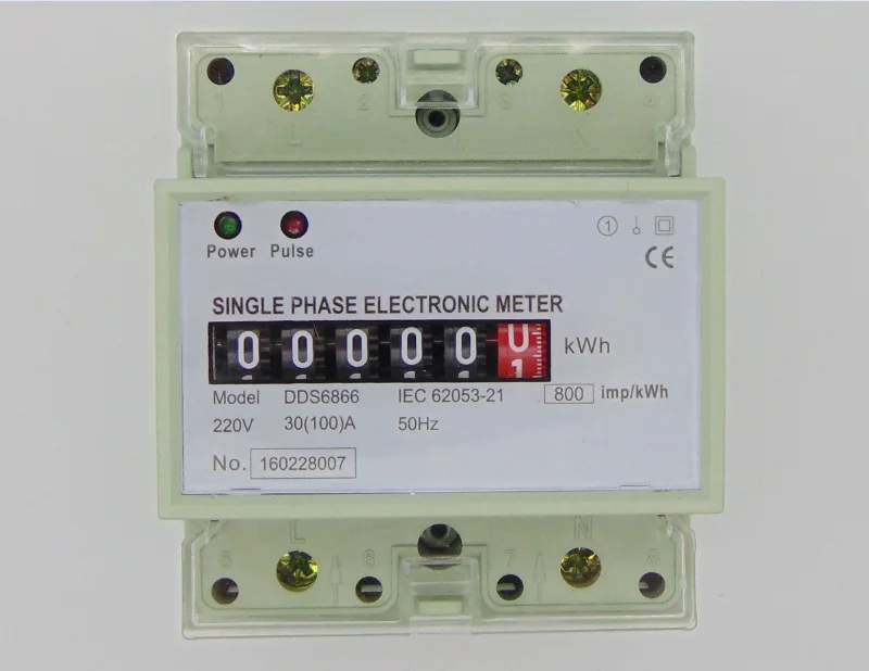 220V 30 (100) A 50HZ однофазный din рейку киловатт час кВт · ч метр|meter box|phase coolermeter calibration |