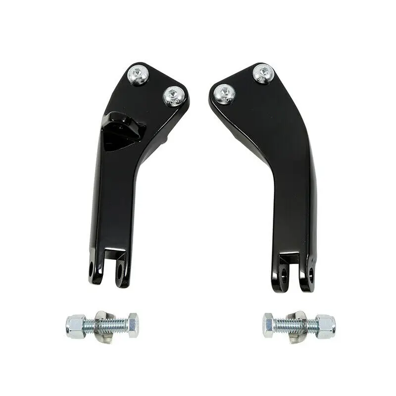 

Black Passenger Foot Peg Mounting Brackets Mount Kit For Harley Dyna Super & Wide 06-17 Street Bob EFI FXDF Low Rider