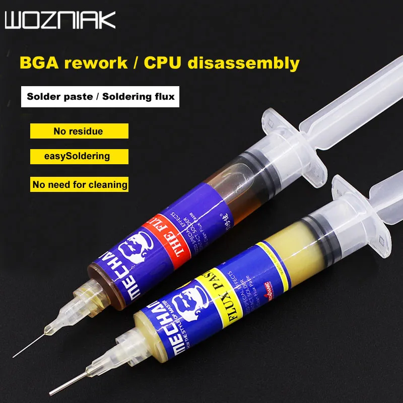 

MECHANIC Liquid/paste soldering flux for iPhone cpu nada BGA demolition special solder paste [10cc] + Needle