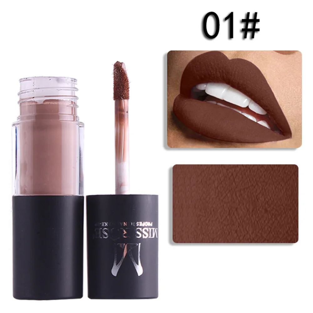 

Matte Lipstick MISS ROSE Make up Lips Gloss Waterproof Moisturizer Liquid Lipstick Nutritious Easy To Makeup Matt LipGloss