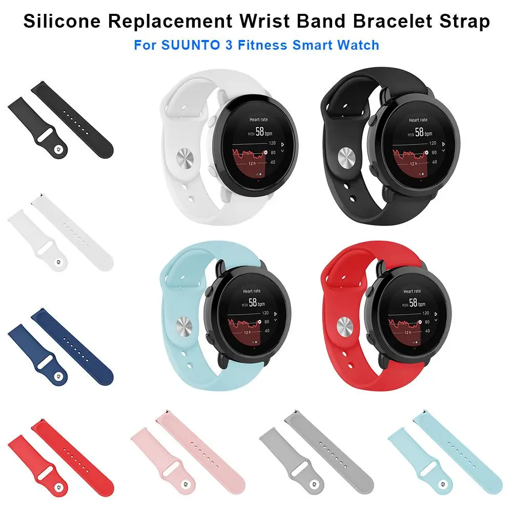 

New Silicone Replacement Wristband Watch Band Bracelet Strap For SUUNTO 3 Fitness Smart Watch For Men And Women Wholesale