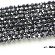Meihan модные титановые hertz 3 мм(4 нити/комплект) граненые круглые бусины для изготовления ювелирных изделий DIY браслет