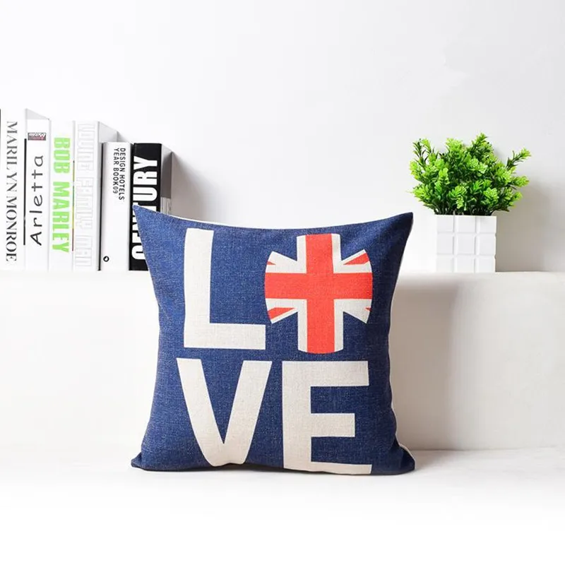 Винтаж London Стиль любовь телефонная будка Печатных Чехлы Home Decor Cojines Decorativos Para диван наволочка Almofada - Цвет: A1