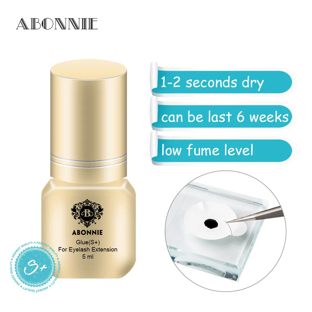 

abonnie 5ml God Eyelash Extension Glue 1 Seconds Fast Drying Pro Lash Black