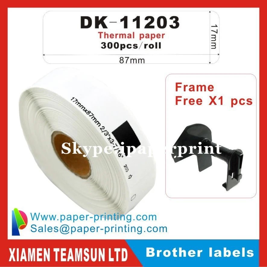 35 x Rolls Brother Compatible Labels DK-11203, 17 x 87mm, 300 labels per roll,DK 11203, DK 1203 ,dk-11203 ,thermal paper