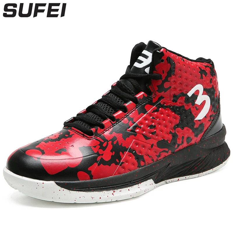 

sufei Basketball Shoes Men Breathable Camouflage Outdoor Sport Sneakers Athletic Cushion Shoes Basketball Boots Zapatillas