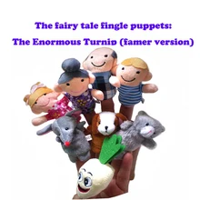 

8 / Pcs World fairy tale The Enormous Turnip story Safe plush finger doll Mother paternity early education puppet theater show