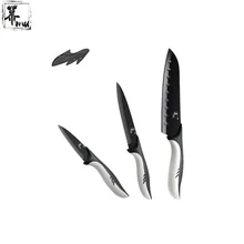 High Hardness Stainless Steel Blade Knife MU Brand Kitchen Knife Three Piece Set 7 Inch 5 Inch 3.5 Inch Fashion Kitchen Tools