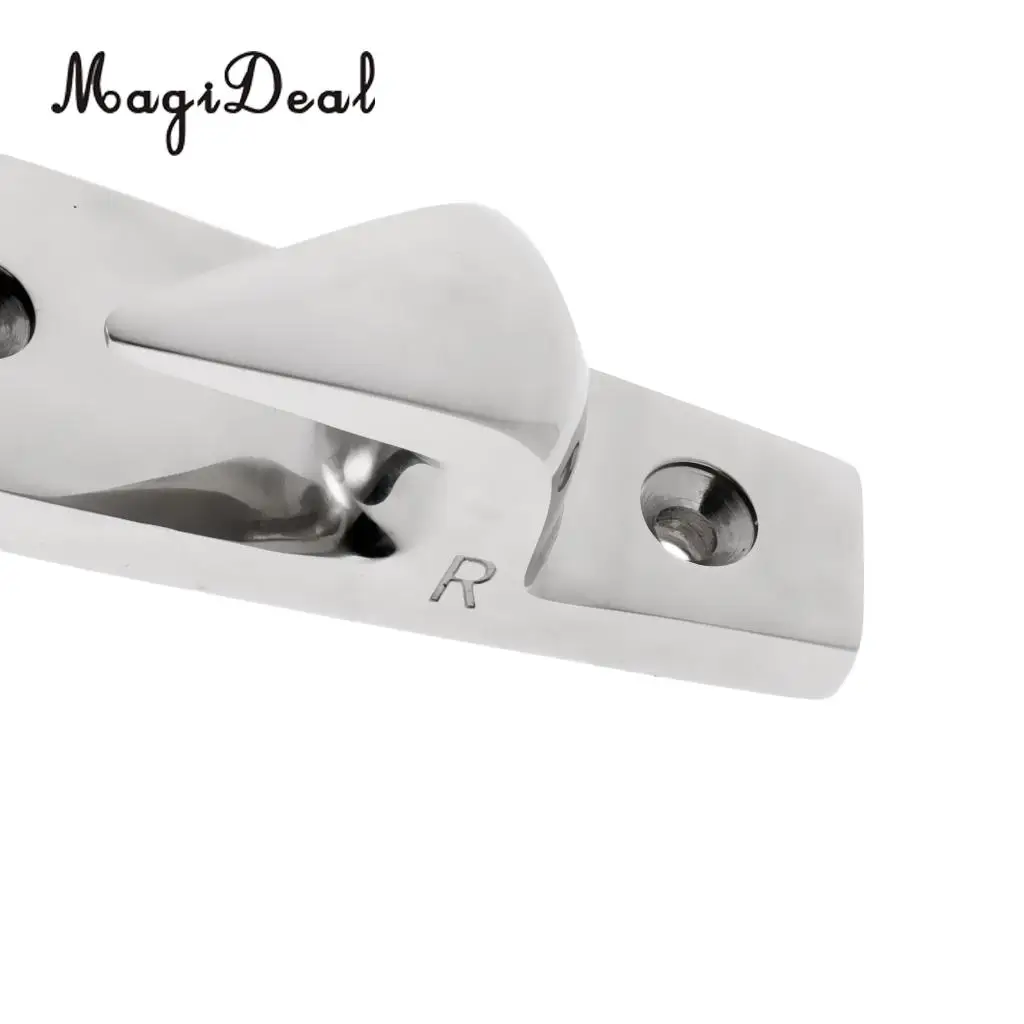 MagiDael Heavy Duty Stainless Steel Handed Fairlead Marine Boat Deck Skene Cleats 6' 154mm Left/Right for Mooring Anchoring Boat