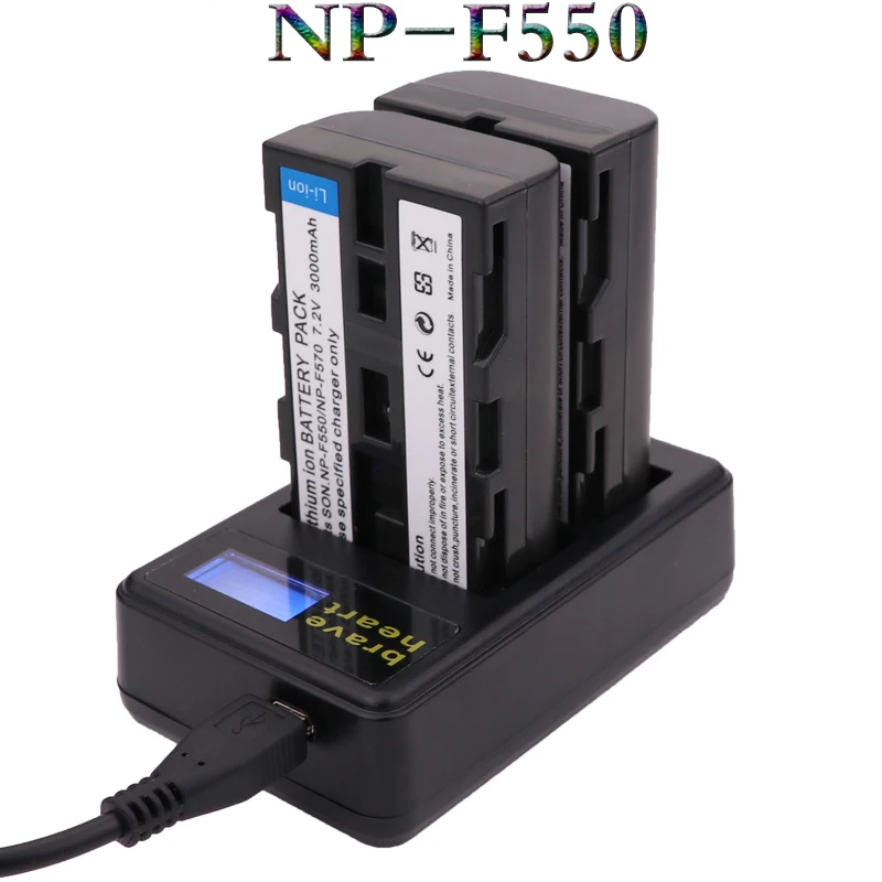 4 шт. NP-F550 NP F550 NP-F570 Камера Батарея+ ЖК-дисплей USB Зарядное устройство для sony NP-F330 NP-F530 NP-F570 NP-F730 NP-F750 CCD-TRV81 CCD-RV100