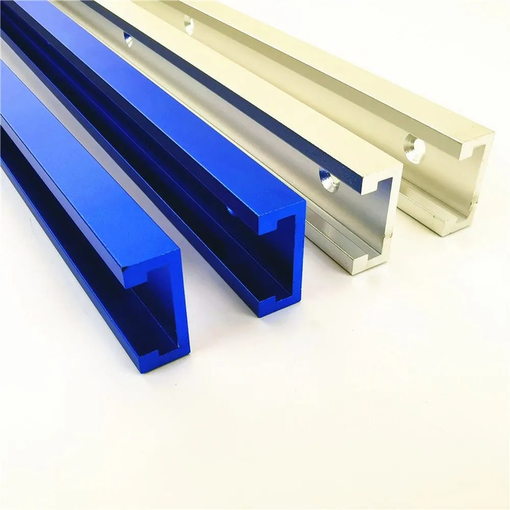 Chute Aluminium alloy T-tracks Model 45 T slot and Standard Miter Track Stop Woodworking DIY Tool For Router Table Length 800MM