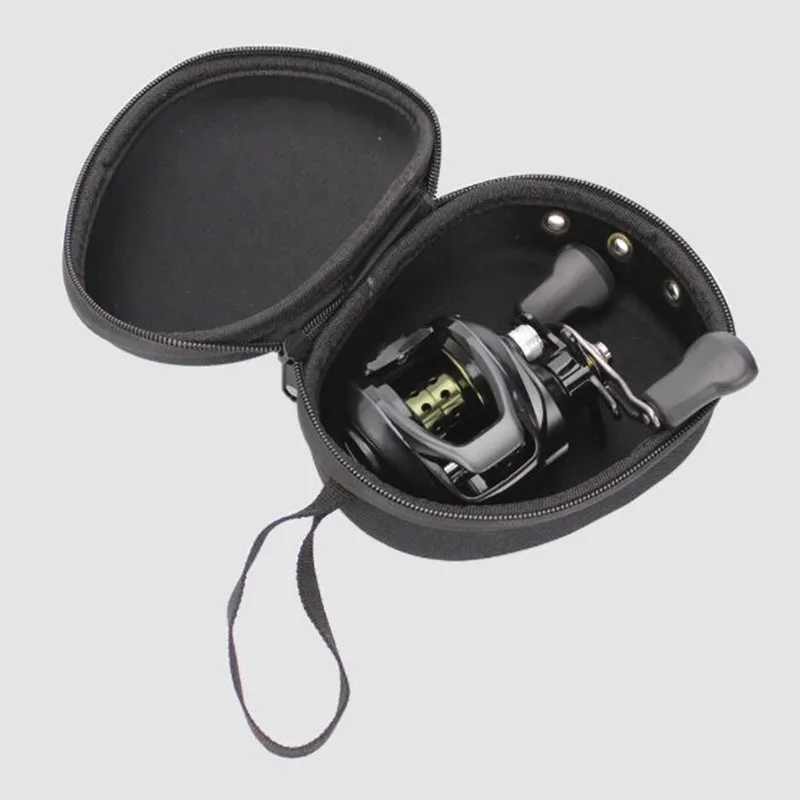 

Portable Fish Wheel Box Reel Package Hardware Storage Box with Breathable Net Bag Accessories