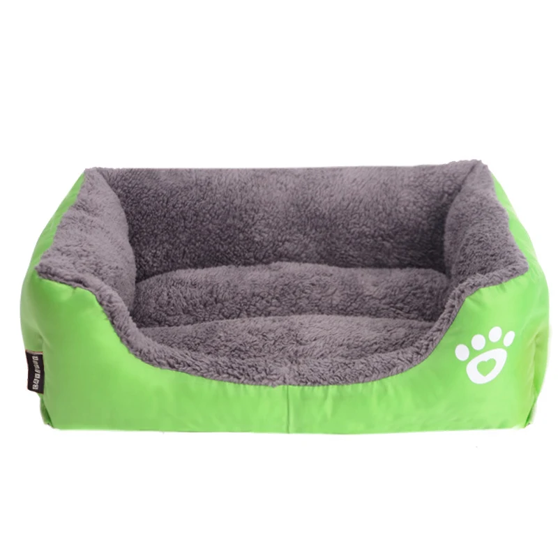 Кровать для домашних собак согревающий собачий дом мягкий водонепроницаемый материал гнездо корзины для собак осень и зима теплый питомник для кошки S-3XL 9 цветов - Цвет: Green