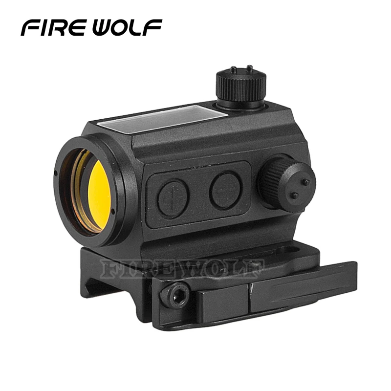 

Fire Wolf Tactical Solar Power 1x Red Dot Sight Scope Qd Picatinny Rail Mount Hunting Shooting Telescope Hunting Telescope