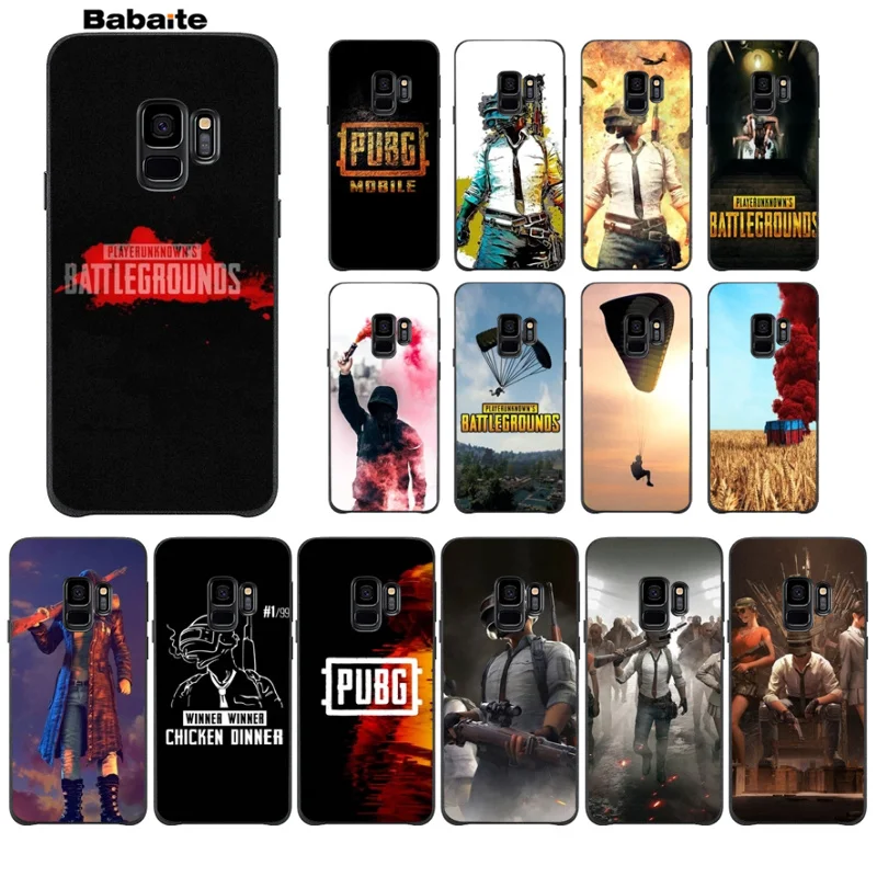 

Babaite Hot Game PUBG Winner TPU black Phone Case Cover Shell For GALAXY s10 s6 edge edge plus s7 s8 plus s9 plus