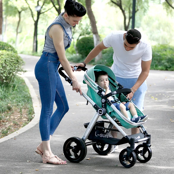 

Popular Baby Cart Can Sit and Lie Down Two-way Baby Stroller Portable Bassinet High Landscape Trolley Folding Carriage