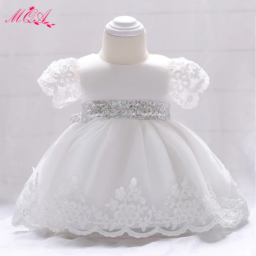 

MQATZ Baby Girl Dress Sequin Tulle Toddler Girl Christening Gown Infant Party Baptism Dress for Little Girl 1 Year Birthday