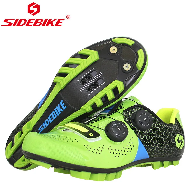 SIDEBIKE Carbon Fiber Sole Light Breathable Mountain Cycling Shoes Sports Road Riding Lock Shoes Cycling Shoes Men MTB Shoes