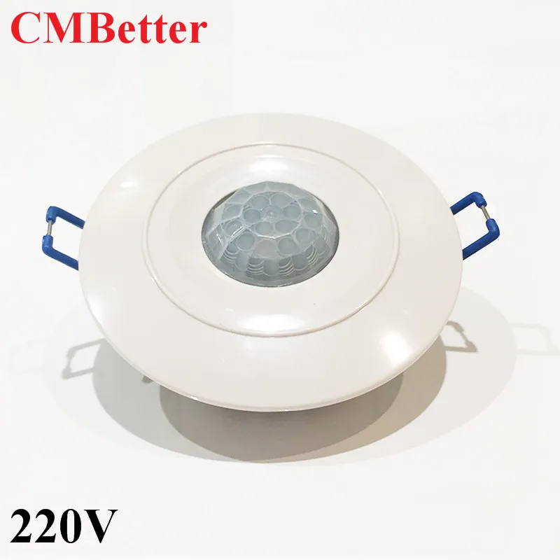 CMBetter 360 градусов переключатель утопленный ПИР потолок заполнение 220V человеческого тела индукционный датчик движения Детектор светильник