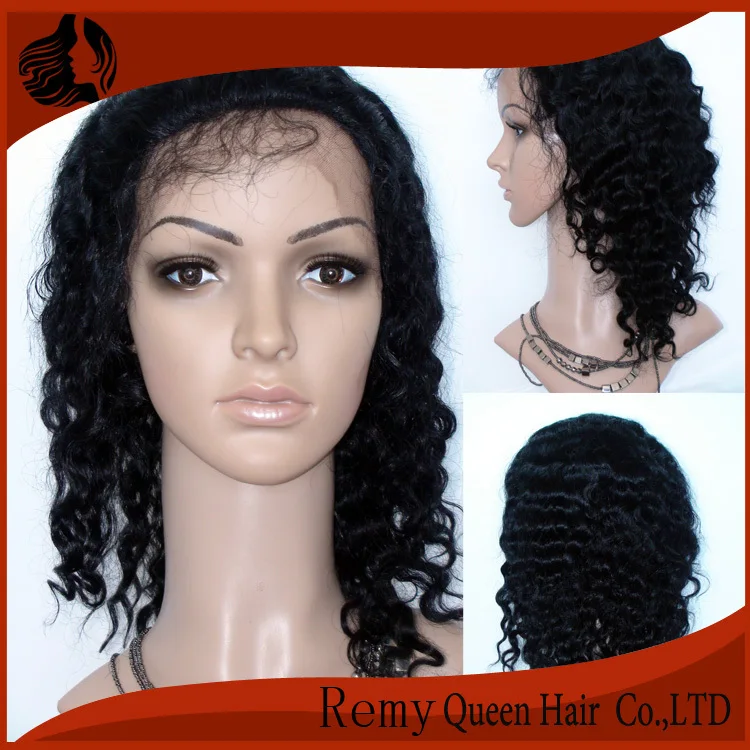 Wholesale Alibaba Front Lace Wigs Indian Remy Human Hair 1# Jet Black