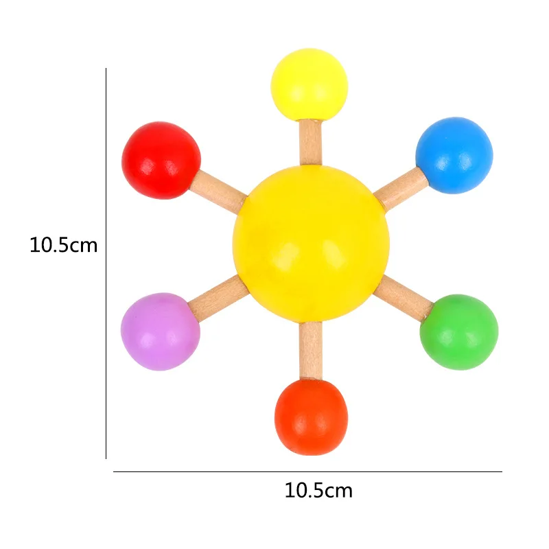 1 шт., детские деревянные Эластичные Игрушки, цветные яркие ручные спиннинговые топы, вращающиеся гироскоп, настольная игра для детей, взрослых, случайный цвет