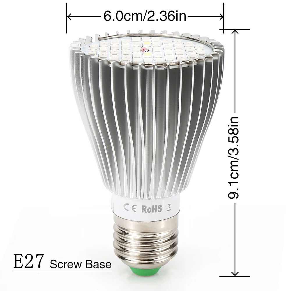 Полный спектр 30 W/50 W/80 W/100 W AC85 ~ 265 V UV + IR E27 светодиодный светать для цветущих растений и гидропоники Системы Светодиодная лампа для аквариума