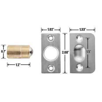 

Closet door ball buckle, stainless steel adjustable door goal, cabinet, cabinet, kitchen (brushed satin finish 2 packs)