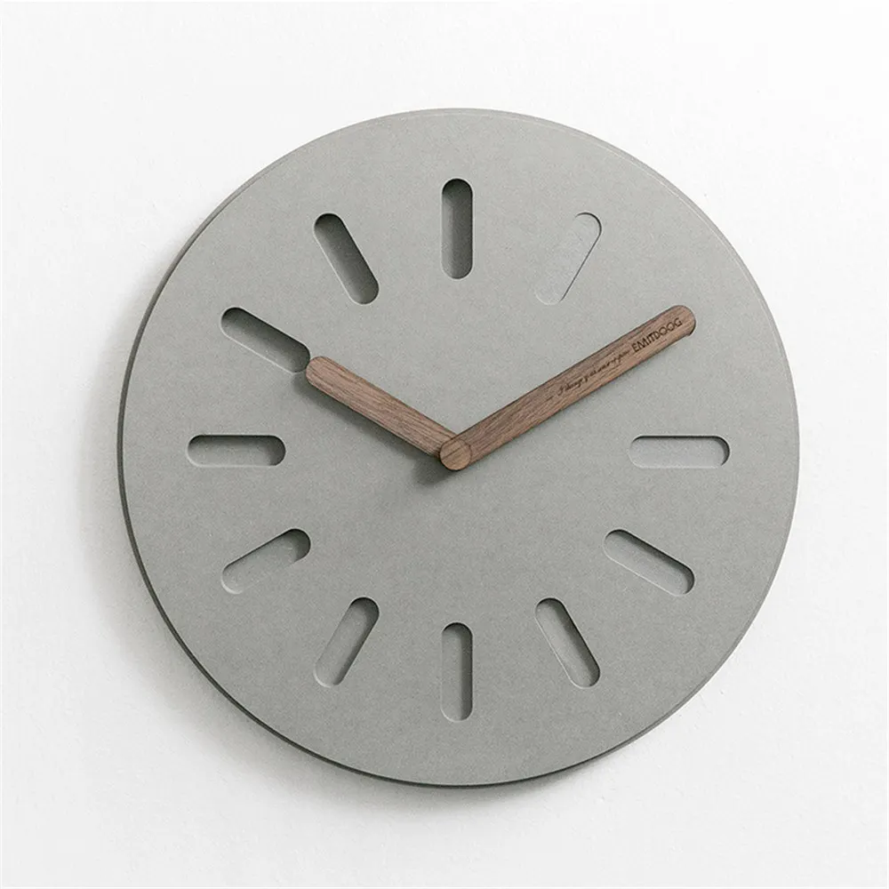 Модные современные МДФ настенные часы скандинавские минималистичные квадратные круглые черно-серые художественные бесшумные часы Suzuki для кафе домашний декор - Цвет: 4